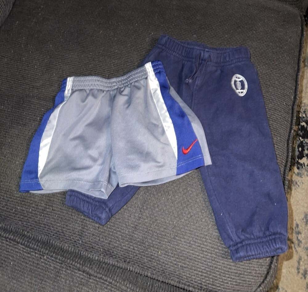 12 month boy clothes (2) Nike Shorts & Football Sweats
